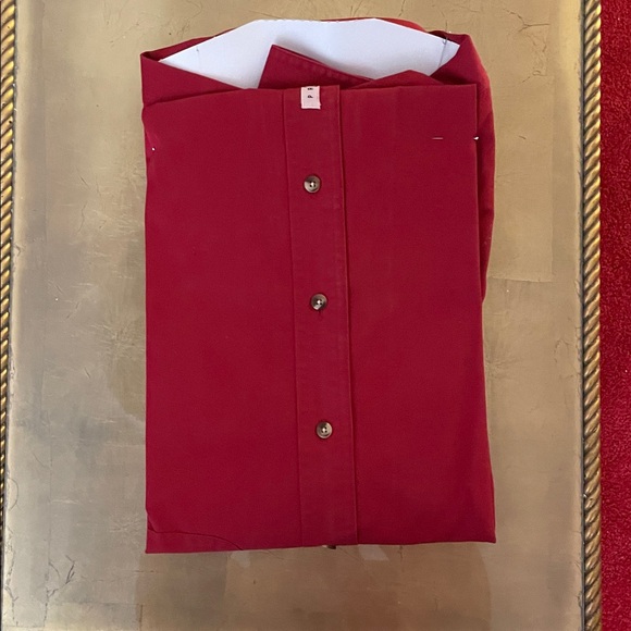 NWT Savane Red Men’s Long Sleeves Dress Shirt Size XL - Picture 3 of 4